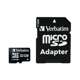 Verbatim Tarjeta Micro SDHC 32GB Clase 10 con Adaptador