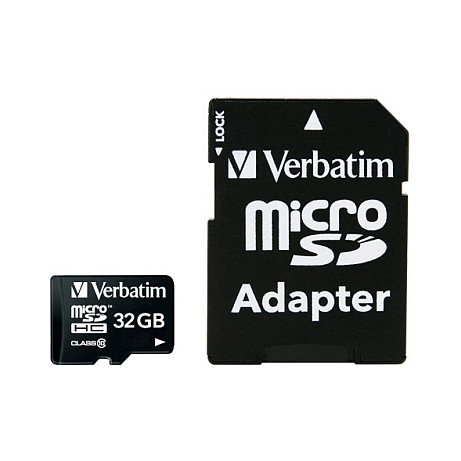 Verbatim MicroSDHC 32GB Clase 10 90MB/s con Adaptador SD Verbatim MicroSDHC 32GB Clase 10 90MB/s con Adaptador SD