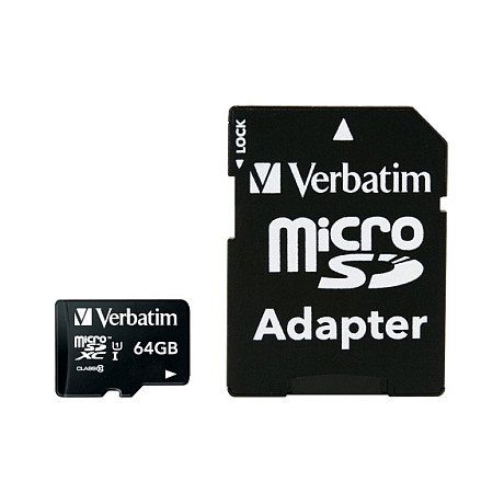 Verbatim Premium MicroSDXC 64 GB Clase 10 UHS-I con Adaptador