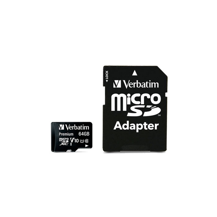 Verbatim Premium MicroSDXC 64 GB Clase 10 UHS-I con Adaptador