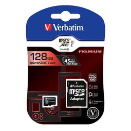 Verbatim Tarjeta Micro SDHC 128GB Clase 10 con Adaptador