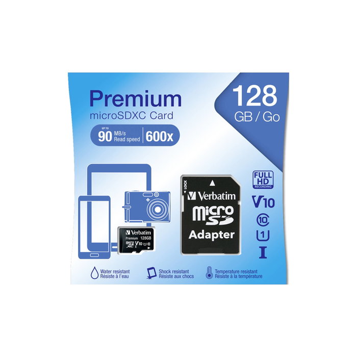 Verbatim Premium microSDXC 128 GB con Adaptador