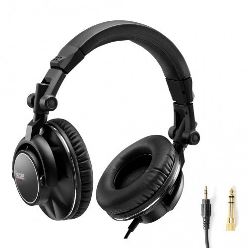 Hercules Auriculares Diadema DJ60 Conector 3,5 mm Negro, 4780897. Circumaural, 15-22000 Hz, 32 Ω, 105 dB, 3m, Plegable, Música.
