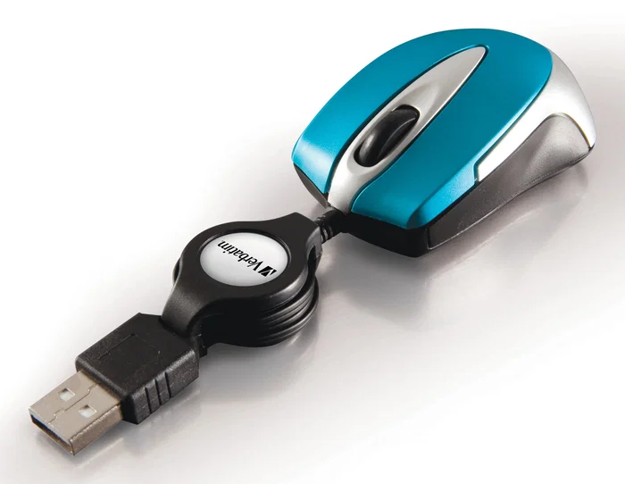 Verbatim Go Mini Ratón Óptico Ultraportátil Azul Turquesa