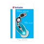Verbatim Ratón Go Mini Azul Turquesa con Cable USB Retráctil