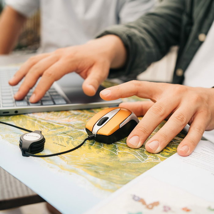 Verbatim Go Mini Optical Travel Mouse Naranja