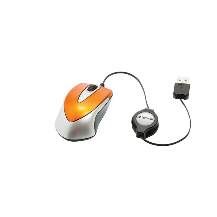 Verbatim Go Mini Optical Travel Mouse Naranja