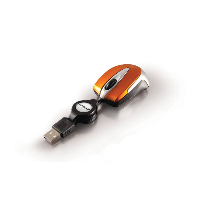 Verbatim Go Mini Optical Travel Mouse Naranja