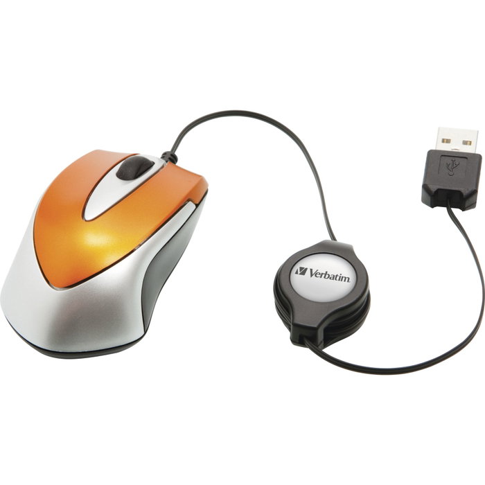 Verbatim Go Mini Optical Travel Mouse Naranja