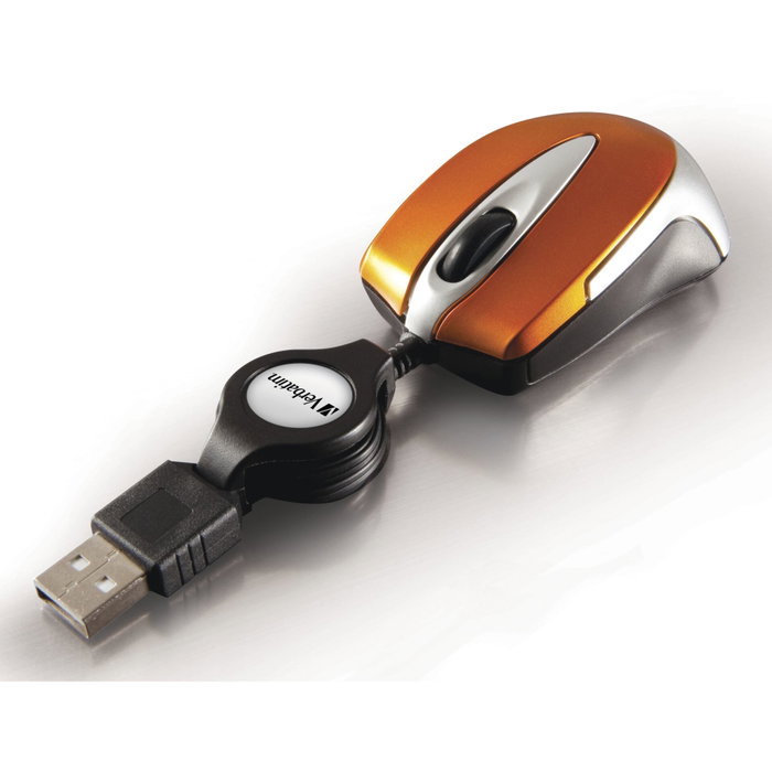 Verbatim Go Mini Optical Travel Mouse Naranja