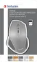Verbatim 49041 Ratón Inalámbrico RF Oficina 8 Botones Blue LED 1600 DPI Ergónomico con Nanorreceptor