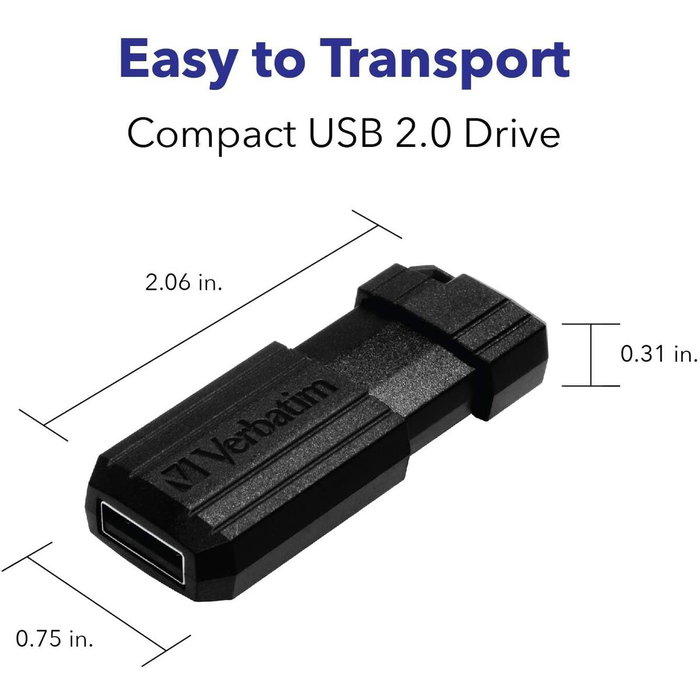Verbatim Store'n'Go PinStripe 64GB USB 2.0 Negro