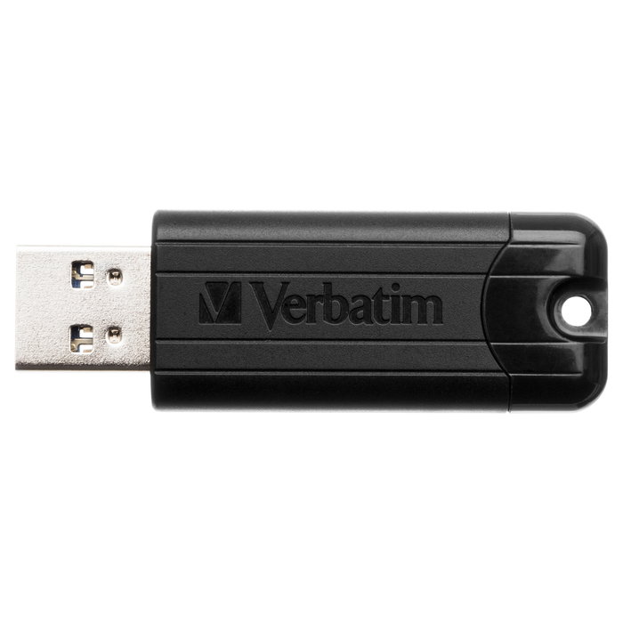 Verbatim PinStripe 3.0 - Pendrive USB 3.0 64 GB, Negro, Interfaz Tipo A, Factor de Forma Deslizante, Llavero