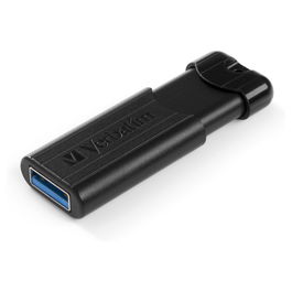 Verbatim PinStripe 3.0 - Pendrive USB 3.0 64 GB, Negro, Interfaz Tipo A, Factor de Forma Deslizante, Llavero