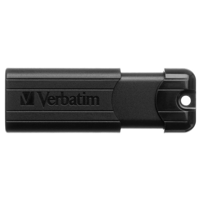 Verbatim PinStripe 3.0 - Pendrive USB 3.0 64 GB, Negro, Interfaz Tipo A, Factor de Forma Deslizante, Llavero