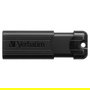 Verbatim PinStripe 3.0 - Pendrive USB 3.0 64 GB, Negro, Interfaz Tipo A, Factor de Forma Deslizante, Llavero