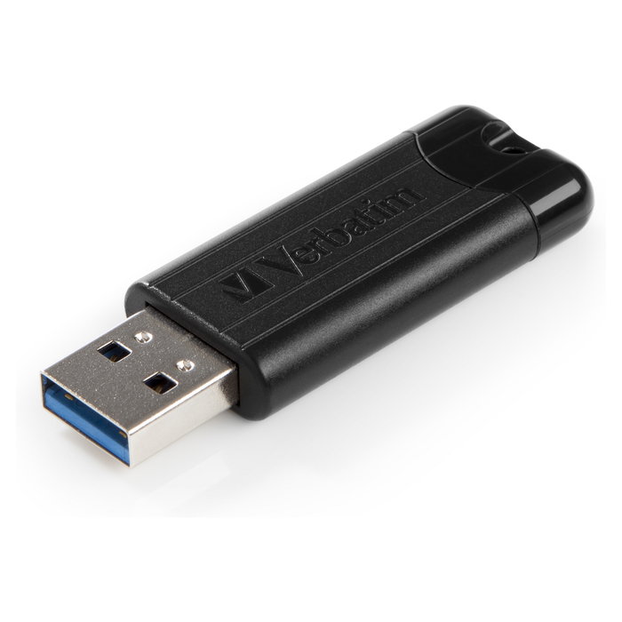 Verbatim PinStripe 128GB USB 3.2 Negro Unidad USB Verbatim PinStripe 128GB USB 3.2 Negro Unidad USB
