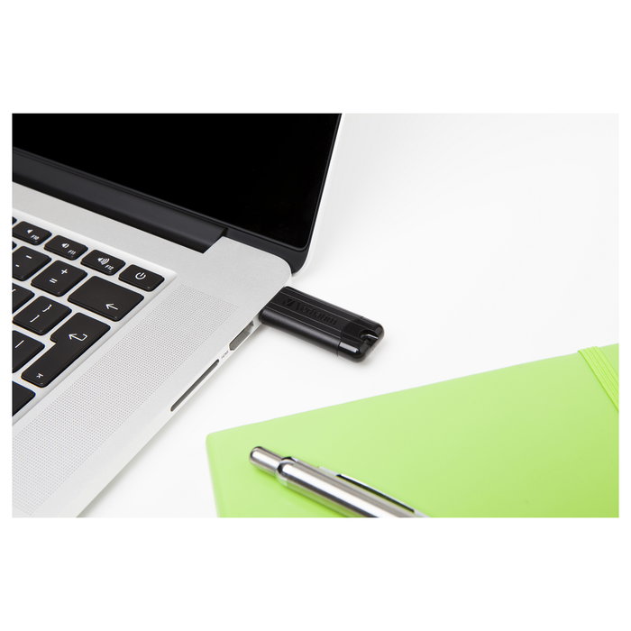 Verbatim PinStripe 128GB USB 3.2 Negro Unidad USB Verbatim PinStripe 128GB USB 3.2 Negro Unidad USB