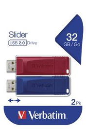 Verbatim Pendrive Slider 32GB USB 2.0 Multipack 2 Unidades