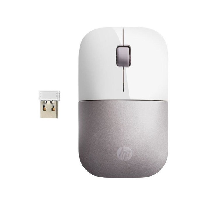 HP Ratón Inalámbrico Z3700 Blanco y Rosa