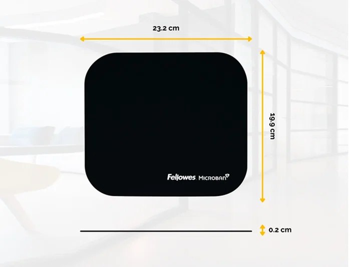 Fellowes Alfombrilla para Ratón Microban Negro Fellowes Alfombrilla para Ratón Microban Negro