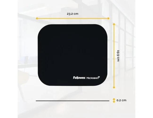 Fellowes Alfombrilla con Protección Microban Negro