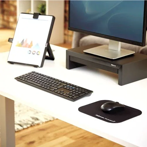 Fellowes Alfombrilla para Ratón con Protección Microban Negro