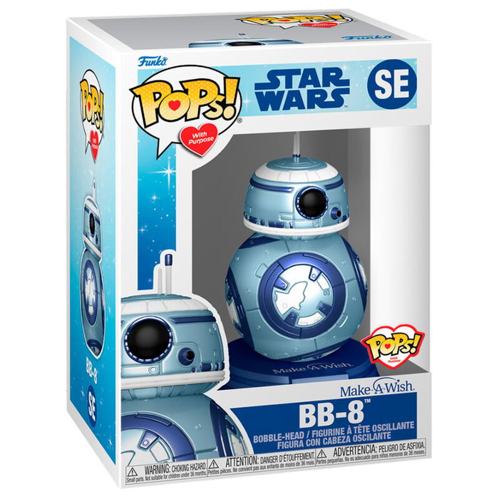 FUNKO Figura POP Star Wars Make a Wish BB-8 Metallic Vinilo 9cm Caja Regalo