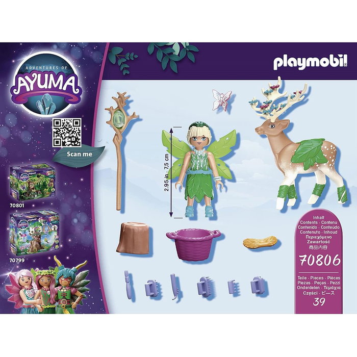 Playmobil Forest Fairy con Animal del Alma en el Bosque Mágico - Figura de Juego con Accesorios y Cuidado