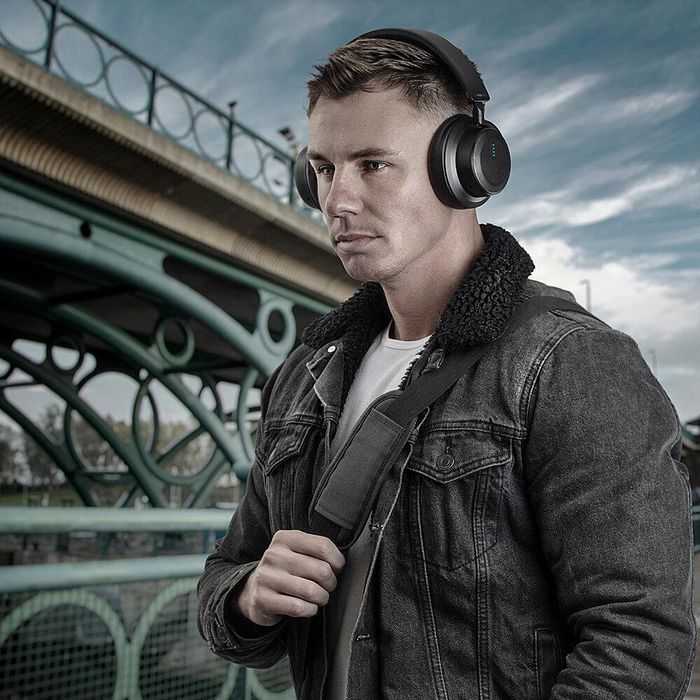 Lindy LH900XW Auriculares Bluetooth 5.0 con Cancelación de Ruido Híbrida, Negro