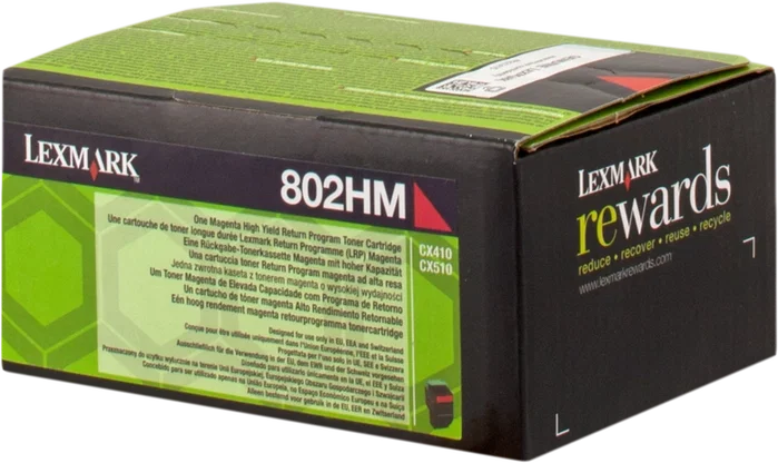 Lexmark 802HM Tóner Magenta – Cartucho Retornable (80C2HM0) 3.000 Páginas Lexmark 802HM Tóner Magenta – Cartucho Retornable (80C2HM0) 3.000 Páginas