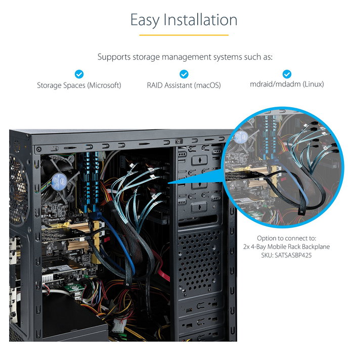 Startech Tarjeta PCIe de 8 Puertos SATA 8P6GPCIeSATASTT