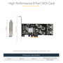 Startech Tarjeta PCIe de 8 Puertos SATA 8P6GPCIeSATASTT