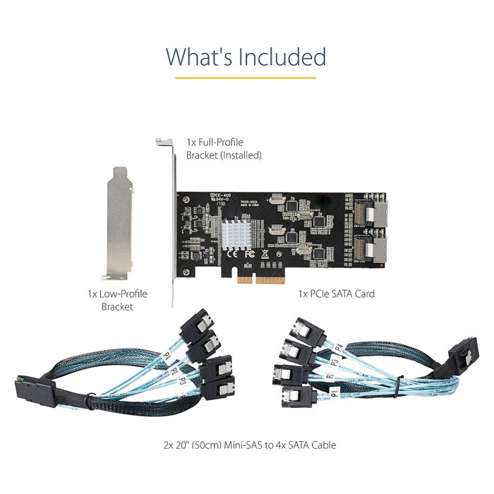 Startech Tarjeta PCIe de 8 Puertos SATA 8P6GPCIeSATASTT