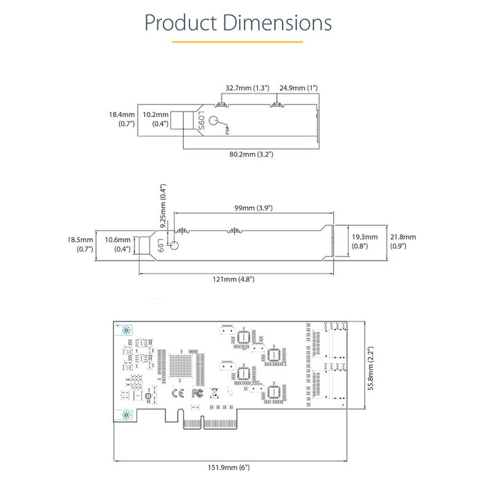 Startech Tarjeta PCIe de 8 Puertos SATA 8P6GPCIeSATASTT