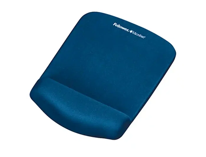Fellowes Alfombrilla para ratón Foam Fusion Plush Touch con reposamuñecas, Azul Fellowes Alfombrilla para ratón Foam Fusion Plush Touch con reposamuñecas, Azul