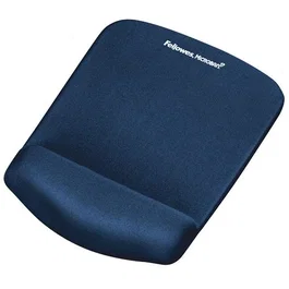 Fellowes Alfombrilla de Ratón con Reposamuñecas de Gel y Espuma de Alta Densidad, Azul, Protección Antibacterias
