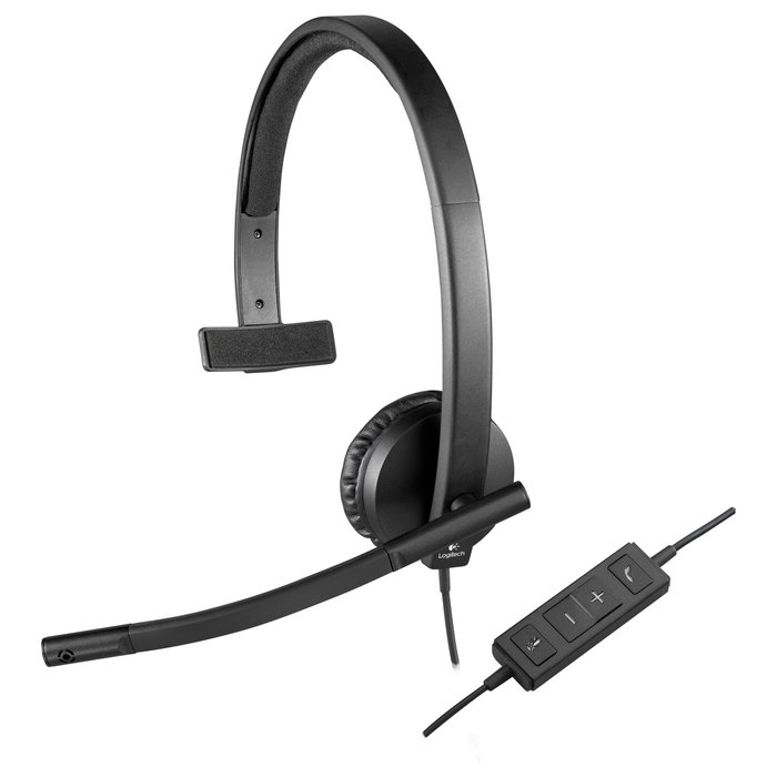 Logitech H570e Auriculares con Micrófono USB Mono Negro
