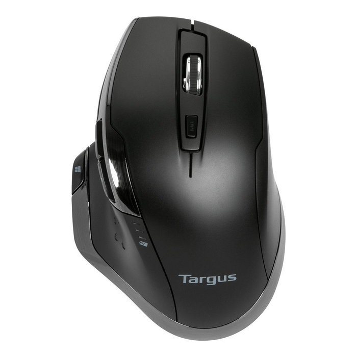 Targus AMW584GL Ratón Ergonómico Inalámbrico Blue Trace, 1600 DPI, Negro