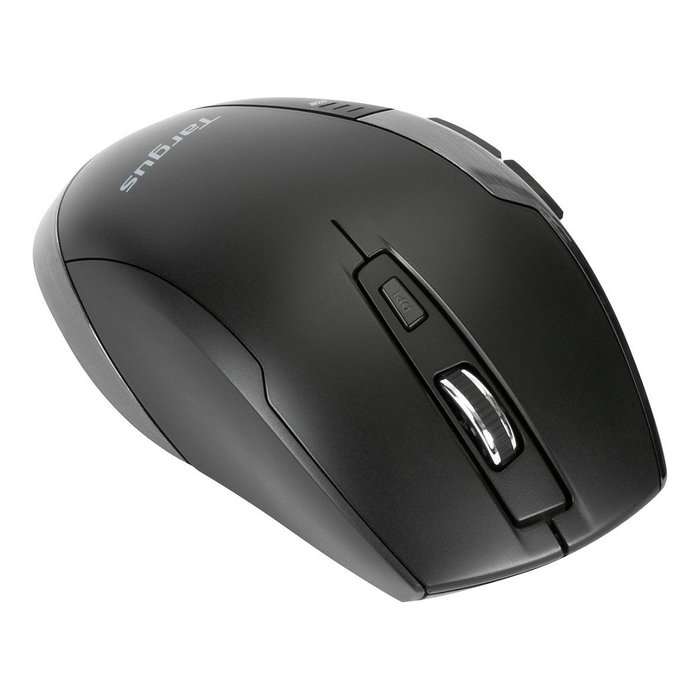 Targus AMW584GL Ratón Ergonómico Inalámbrico Blue Trace, 1600 DPI, Negro