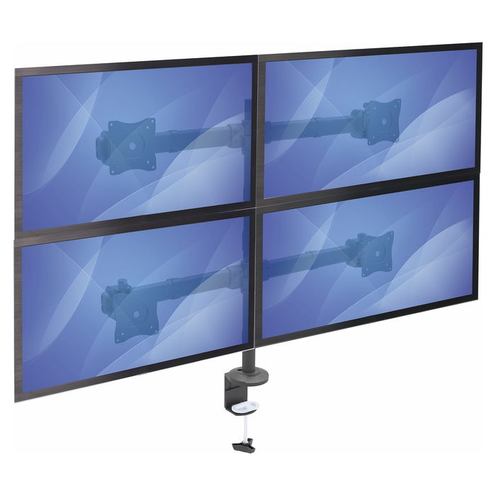 StarTech Soportes Para 4 Monitores de 24 Pulgadas, Articulados, Montaje En Clamp o Grommet, Compatible VESA, Configuración de 4 Pantallas