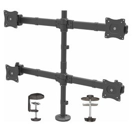 StarTech Soportes Para 4 Monitores de 24 Pulgadas, Articulados, Montaje En Clamp o Grommet, Compatible VESA, Configuración de 4 Pantallas