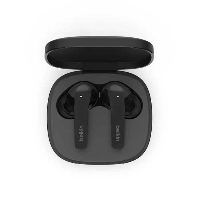 Belkin Soundform Flow Auriculares Intraurales Inalámbricos Bluetooth 5.2 para Llamadas y Música, Resistente al Agua IPX5, USB-C, Negro