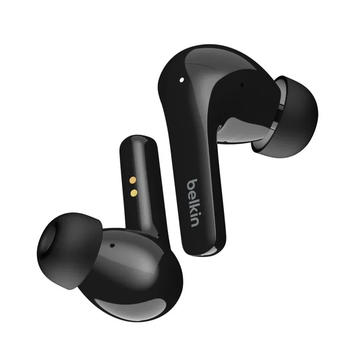 Belkin Soundform Flow Auriculares Intraurales Inalámbricos Bluetooth 5.2 para Llamadas y Música, Resistente al Agua IPX5, USB-C, Negro