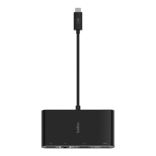 Belkin AVC005BTBK Base para portátil y replicador de puertos, Alámbrico USB 3.2 Gen 1 Type-C, Negro