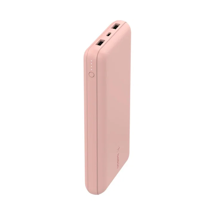 Belkin Batería Externa BPB012btRG 20000 mAh 15W Power Bank Rosa - con Puertos USB-A/USB-C y Cable Incluido
