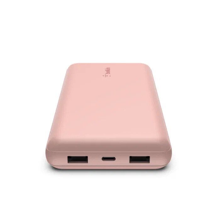 Belkin Batería Externa BPB012btRG 20000 mAh 15W Power Bank Rosa - con Puertos USB-A/USB-C y Cable Incluido