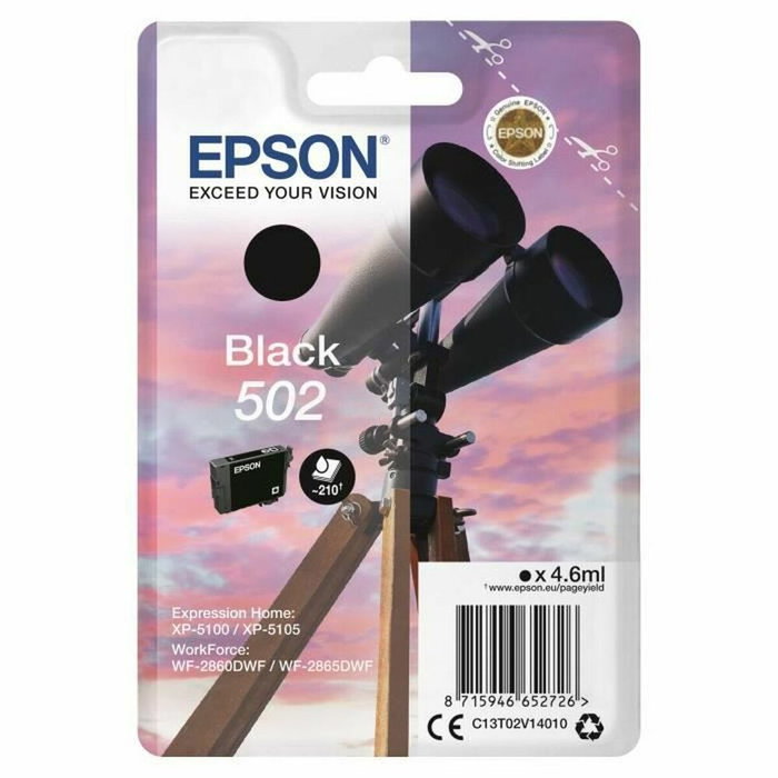 Epson Cartucho de Tinta 502 Negro Singlepack Epson Cartucho de Tinta 502 Negro Singlepack