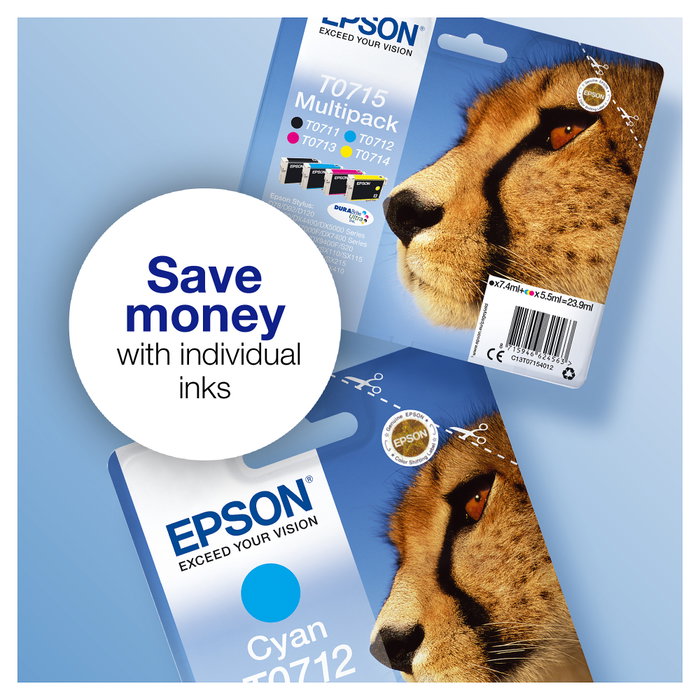 Epson Cartucho de Tinta Cian C13T07124012 DURABrite Ultra