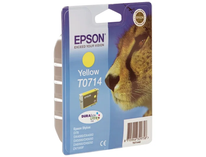 Epson T0714 Cartucho de Tinta Amarillo DURABrite Ultra Epson T0714 Cartucho de Tinta Amarillo DURABrite Ultra
